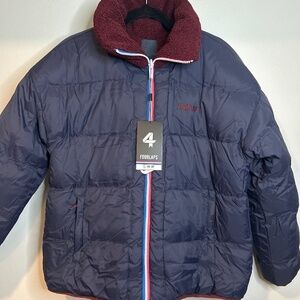NWT FOURLAPS REVERSIBLE POLAR QUILTED SHERPA JACKET